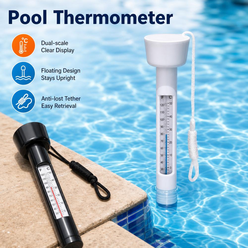 Planted Aquarium Temperature - Floating Pool Thermometer With String Water