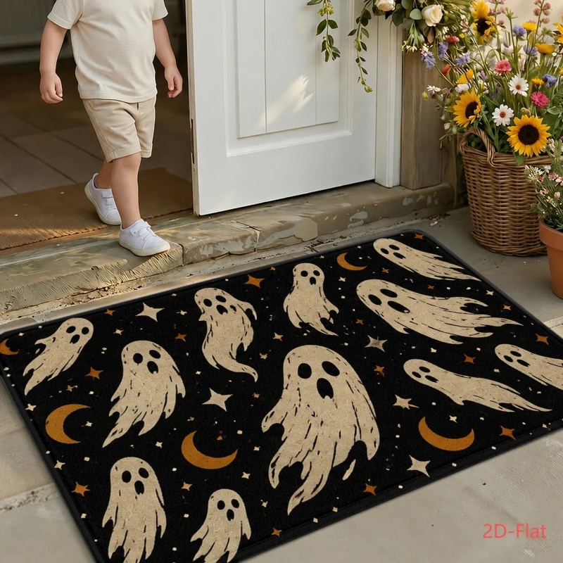 Aquarium Zombie - Retro Ghost Star Moon Pattern Halloween