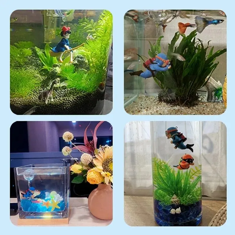 Fish Tank Diver Ornaments Land - Aquarium Plant Live 评论和价格