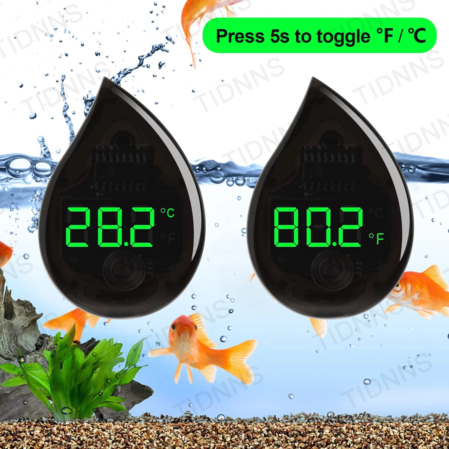 Aquarium Self-Adhesive Thermom - Planted Aquarium Temperature 评论和价格