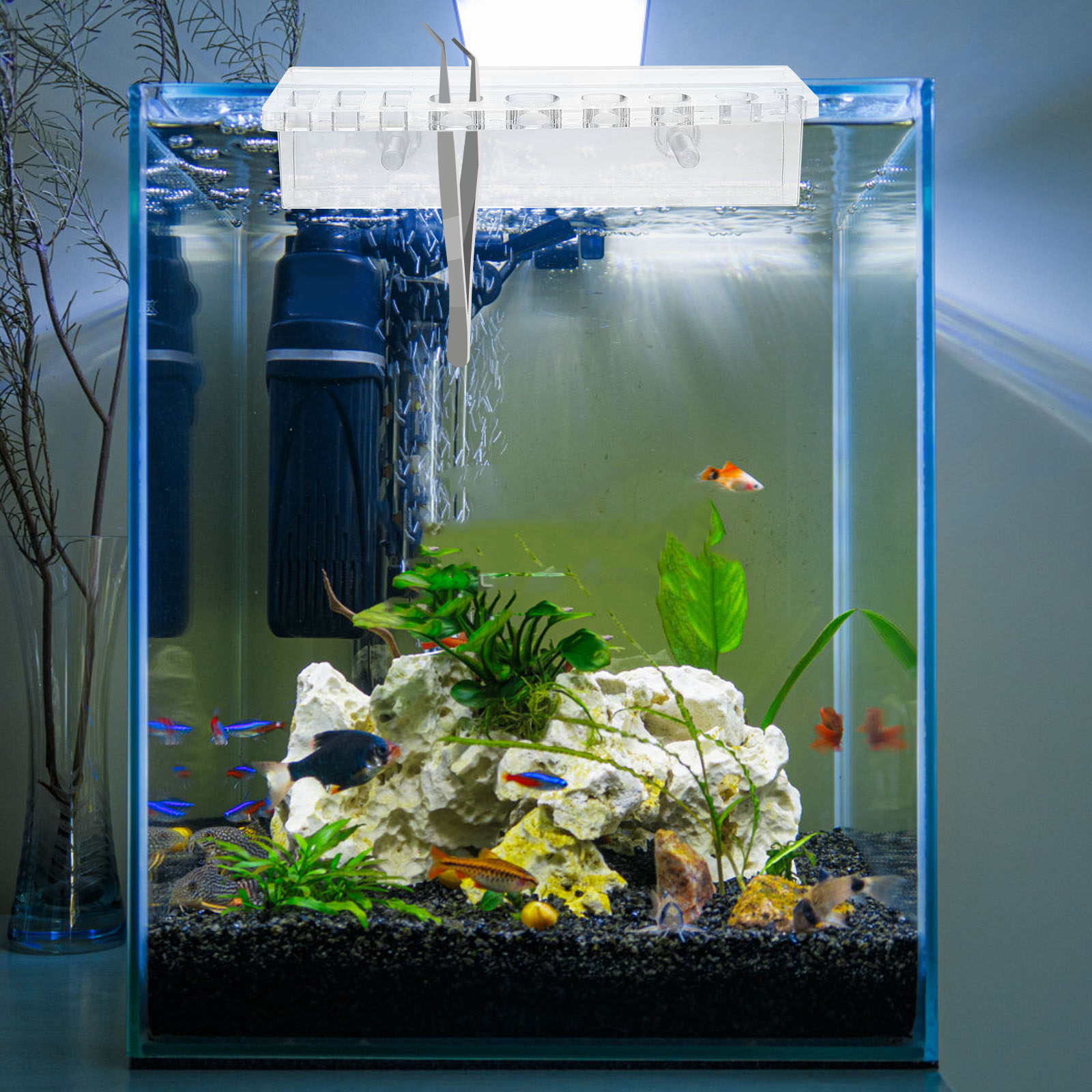 Aquarium Tool Holder Acrylic F - Planted Aquarium Maintenance 评论和价格