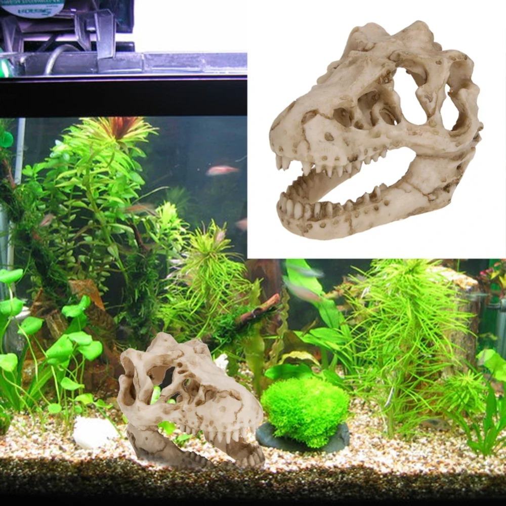 Dinosaur Fossil Model Fish Tan - Aquarium Zombie 评论和价格