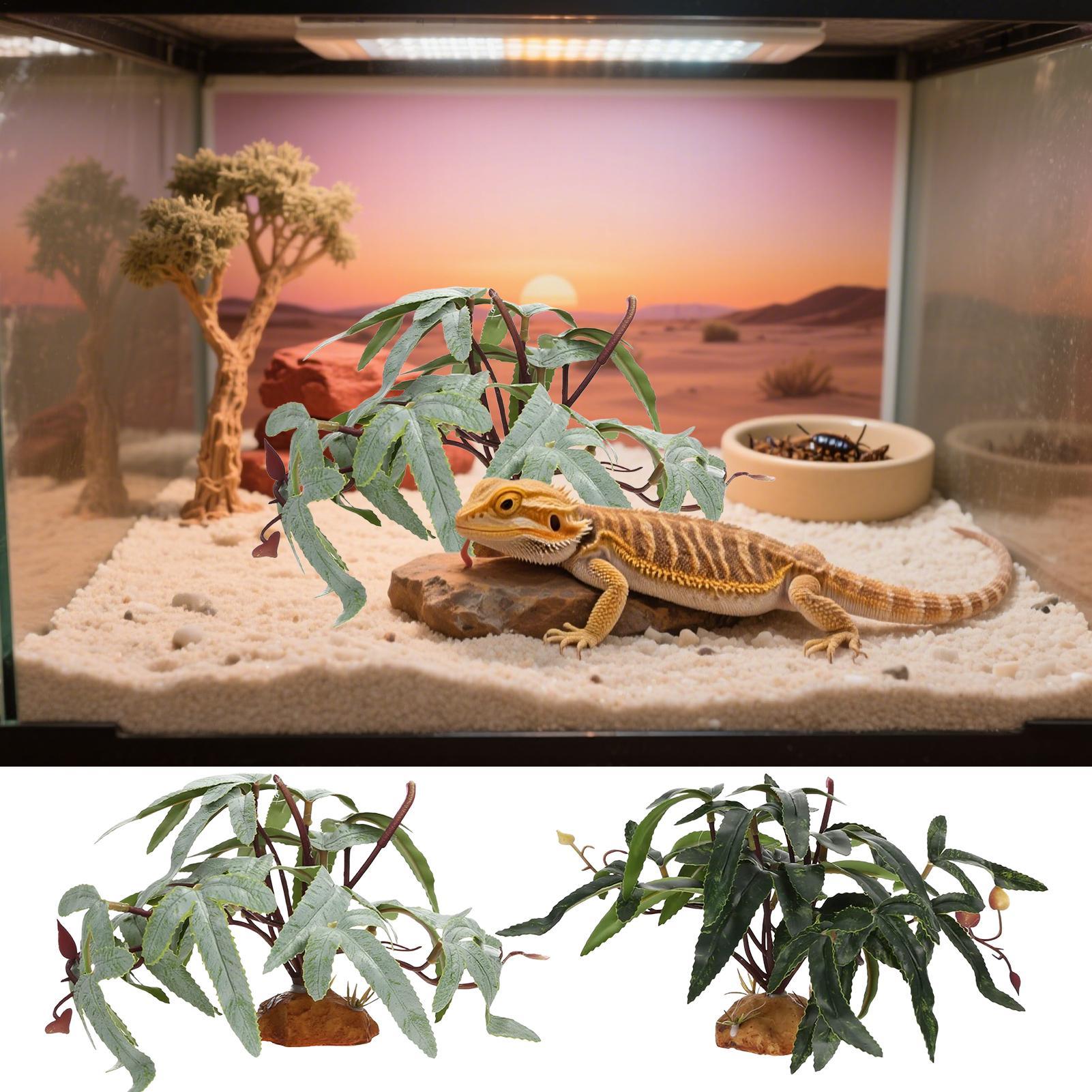 Fake Reptile Plants Snake Tank - Aquarium Planted Tank 评论和价格