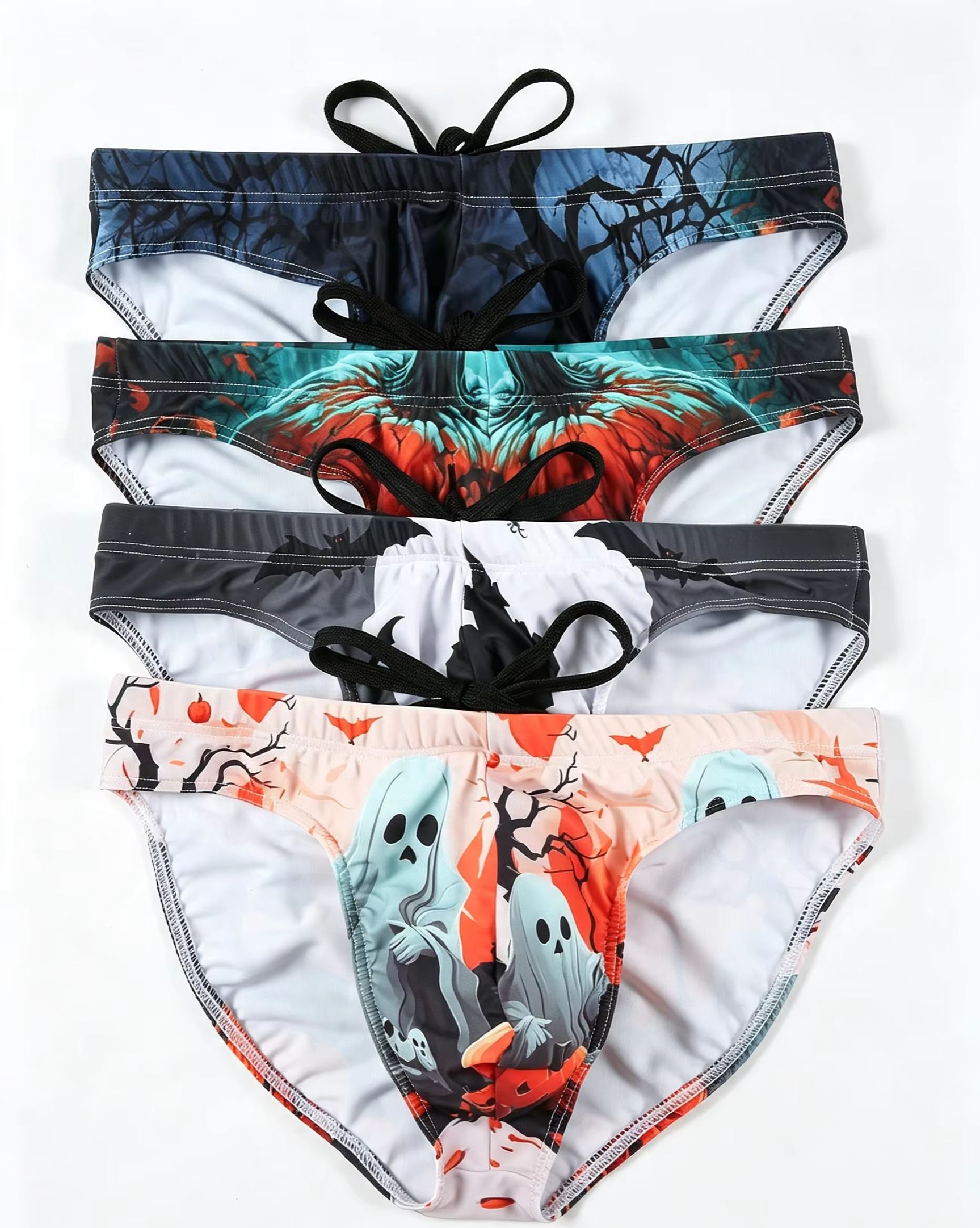 2Pcs Halloween Ghost Print Men - Aquarium Zombie 评论和价格