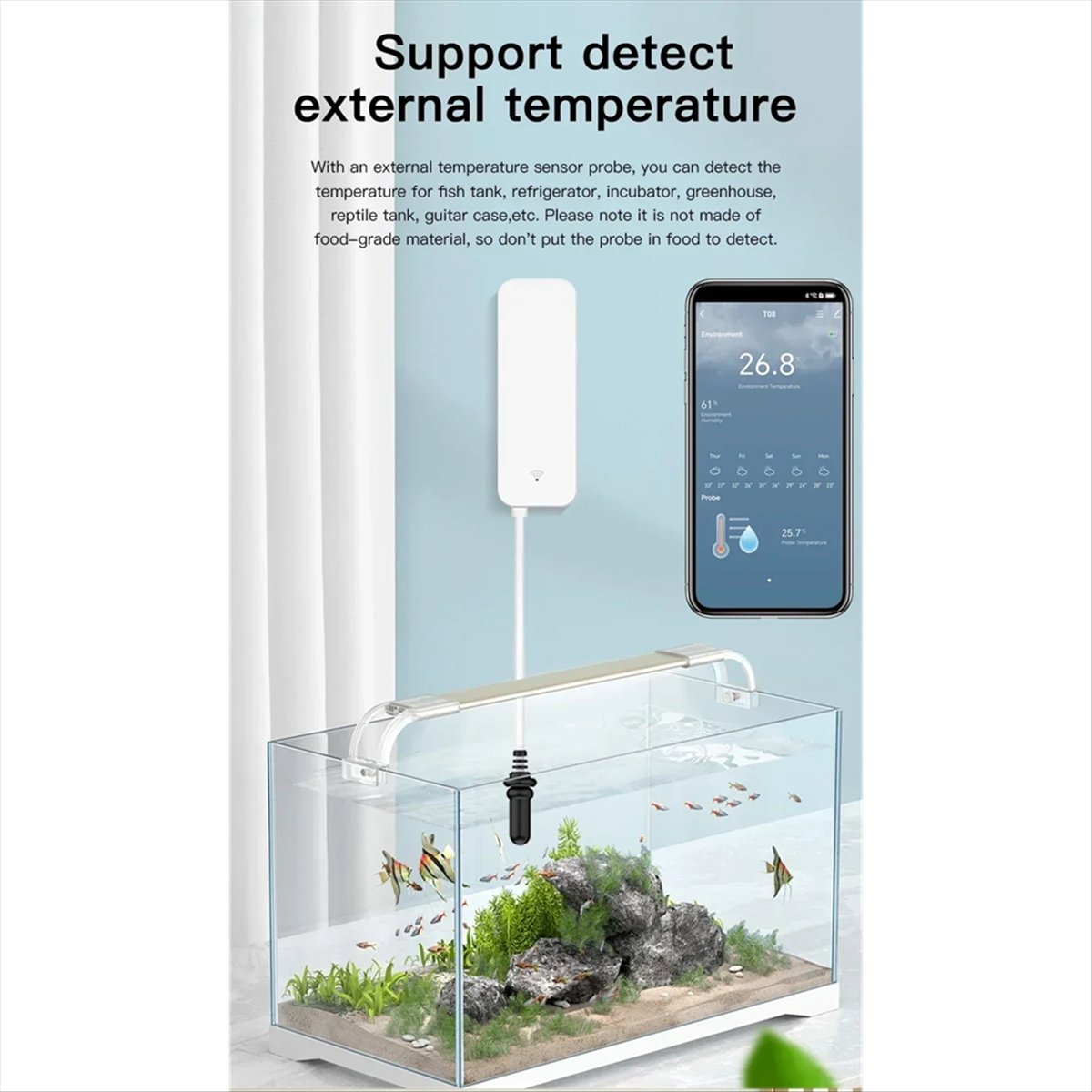 A64I Tuya WiFi Temperature Hum - Planted Aquarium Temperature 评论和价格