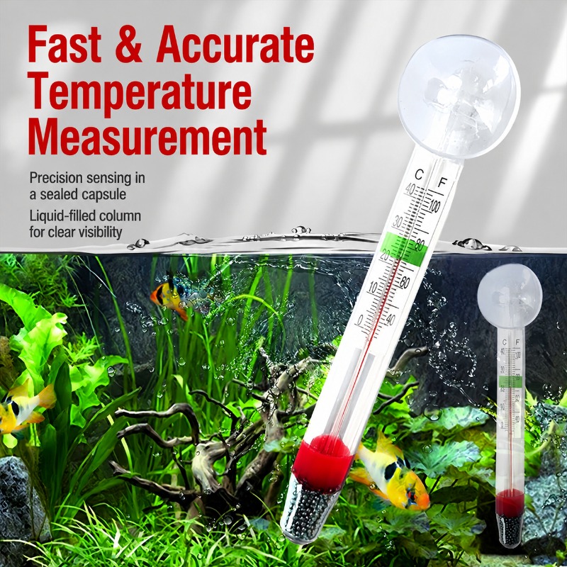 Aquarium Glass Thermometer wit - Planted Aquarium Temperature 评论和价格