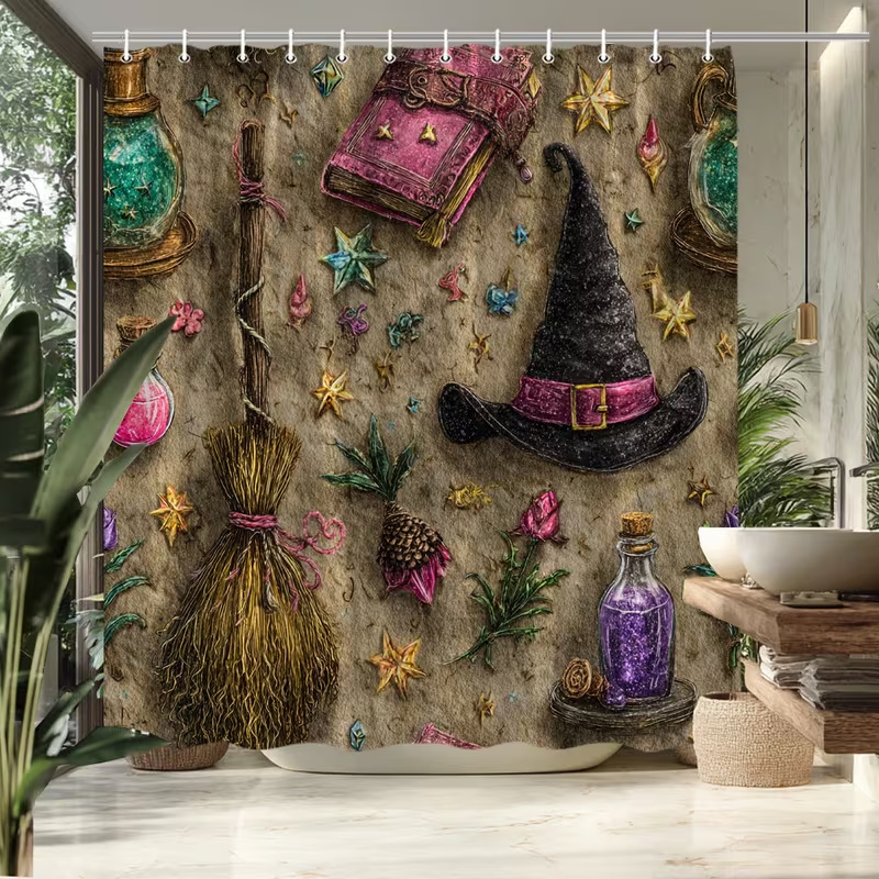 1pc Halloween Shower Curtain G - Aquarium Zombie 评论和价格