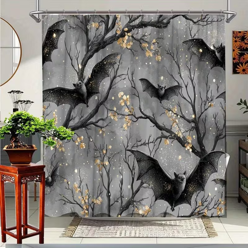 1pc Halloween Shower Curtain G - Aquarium Zombie 评论和价格