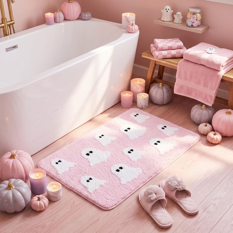 VIKAMA Cute Pink Ghost Bath Ma - Aquarium Zombie 评论和价格
