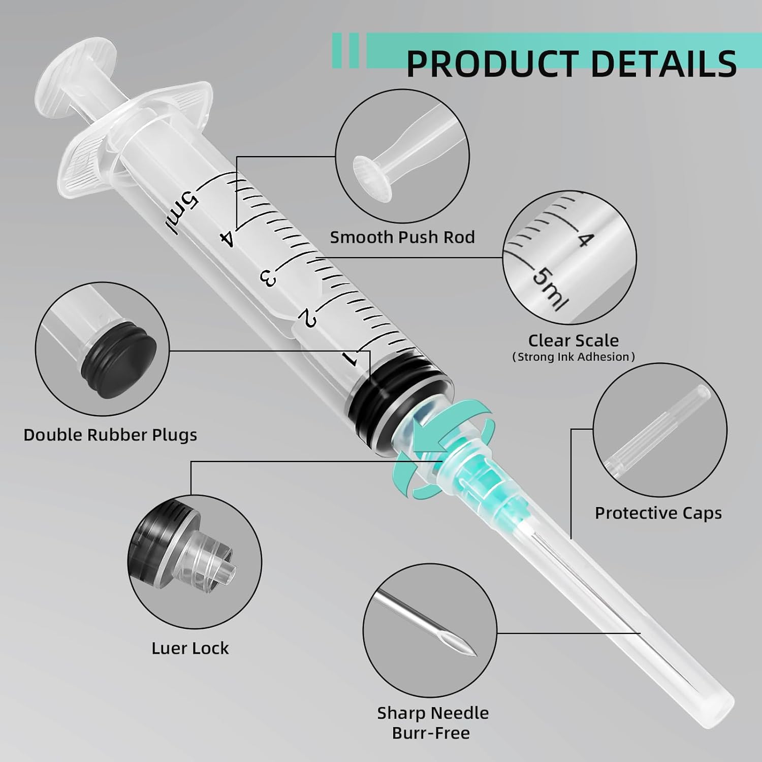 5ml Luer Lock Syringe, Suitabl - Planted Aquarium Equipment 评论和价格