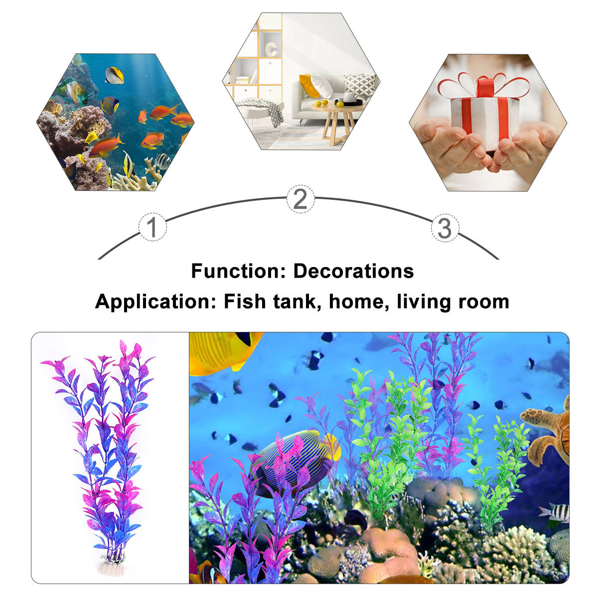 10Pcs Fake Aquatic Plants Set  - Planted Aquarium Maintenance 评论和价格