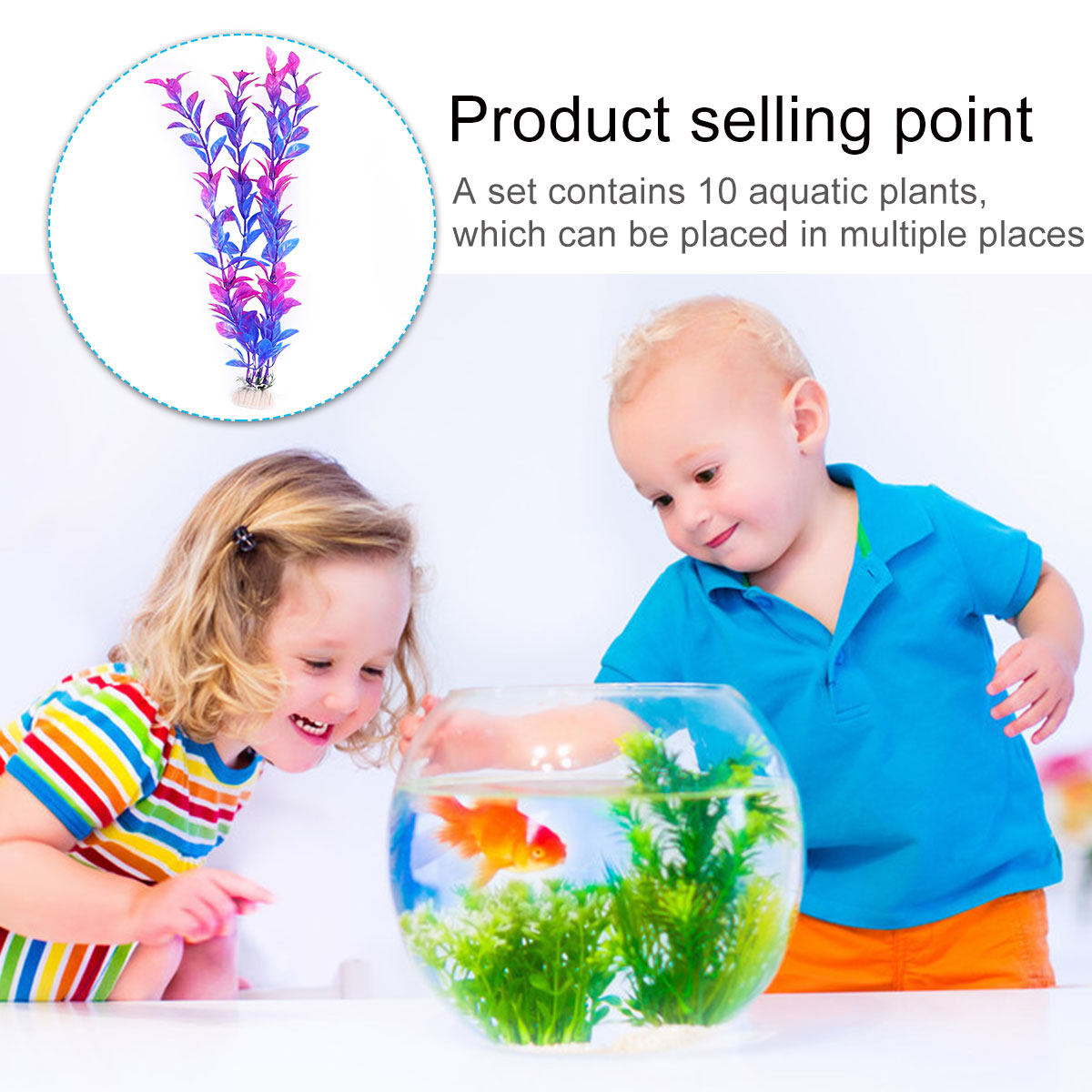 10Pcs Fake Aquatic Plants Set  - Planted Aquarium Maintenance 评论和价格
