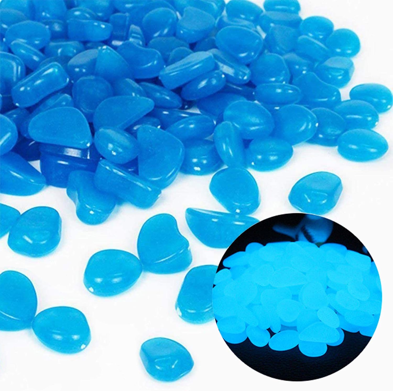 Fish Tank Rocks Glow Blue Pebb - Planted Aquarium Equipment 评论和价格