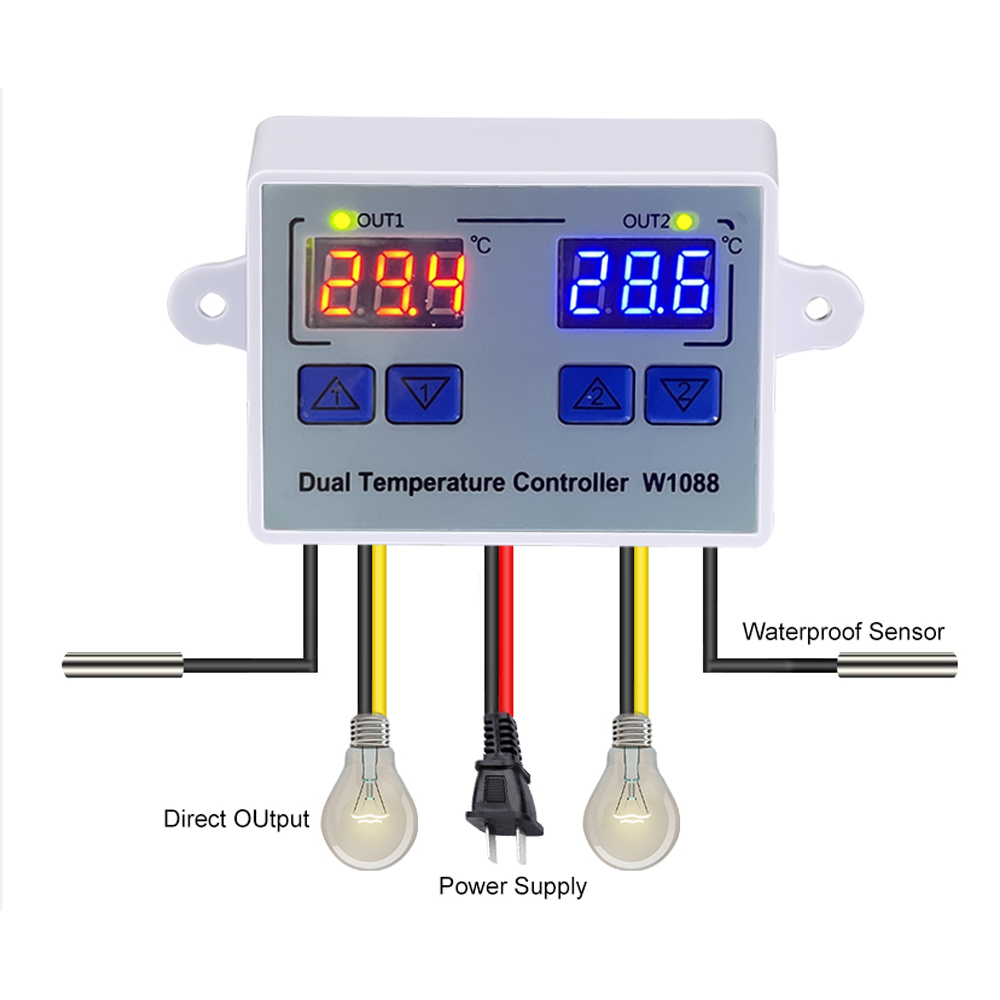 W1088 Dual LED Digital Tempera - Planted Aquarium Temperature 评论和价格
