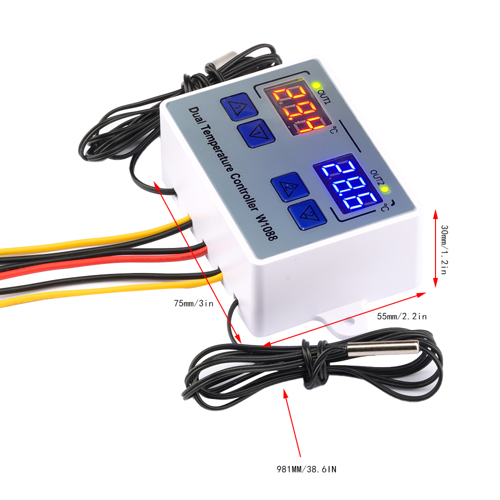 W1088 Dual LED Digital Tempera - Planted Aquarium Temperature 评论和价格